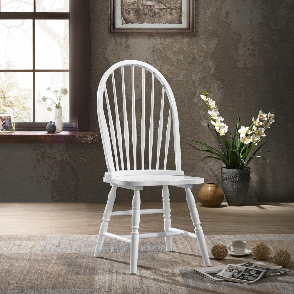 Windsor Dining Chair - Pure White. Picture 4