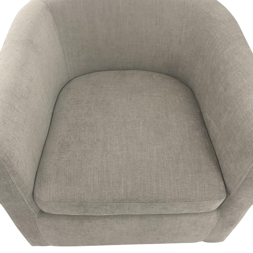 Ingran Barrel Swivel Upholstered Accent Chair - Gray. Picture 5