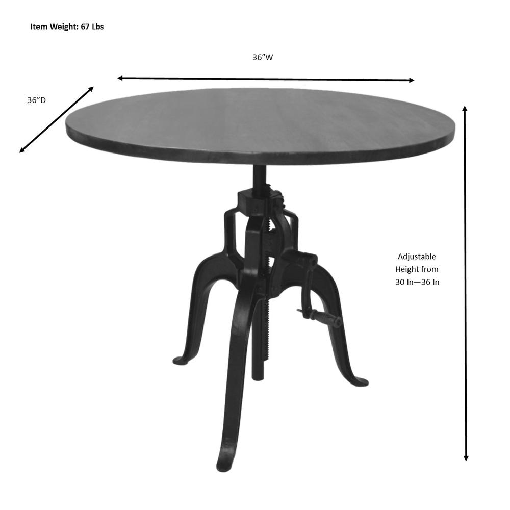 Bentley Adjustable Crank Table - Whitewash. Picture 6