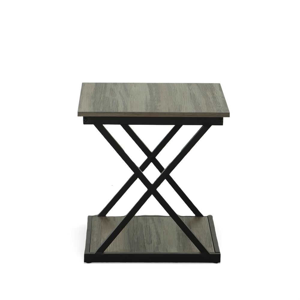 Stella Side Table - Weathered Gray/Black. Picture 3