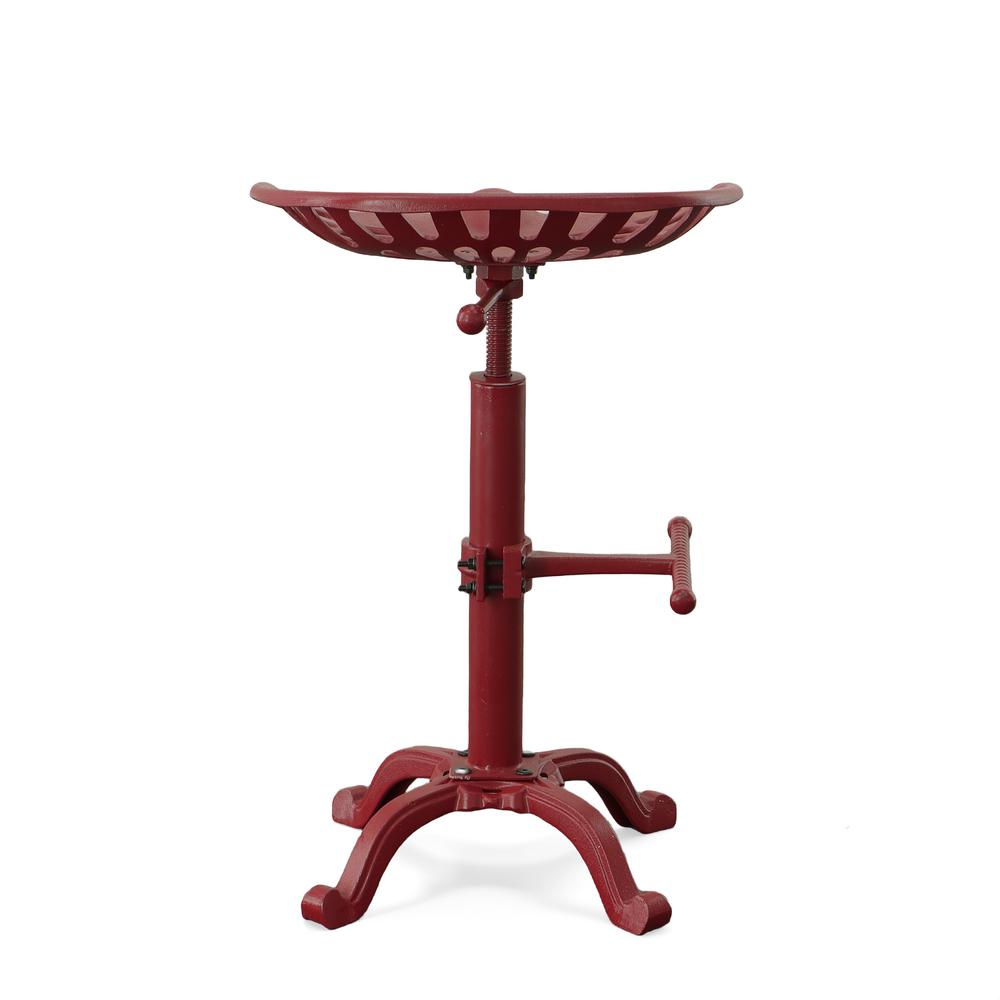 Adjustable Tractor Seat Barstool - Red. Picture 2