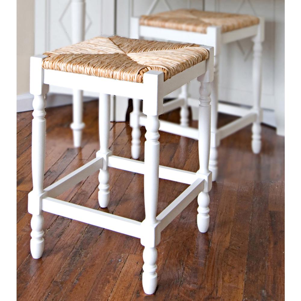 Hawthorne 24" Counter Stool - Antique White. Picture 7