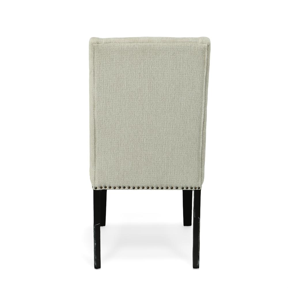 Laurant Upholstered Dining Chair - Set of 2 - Espresso - Fawn Upholstery. Picture 2