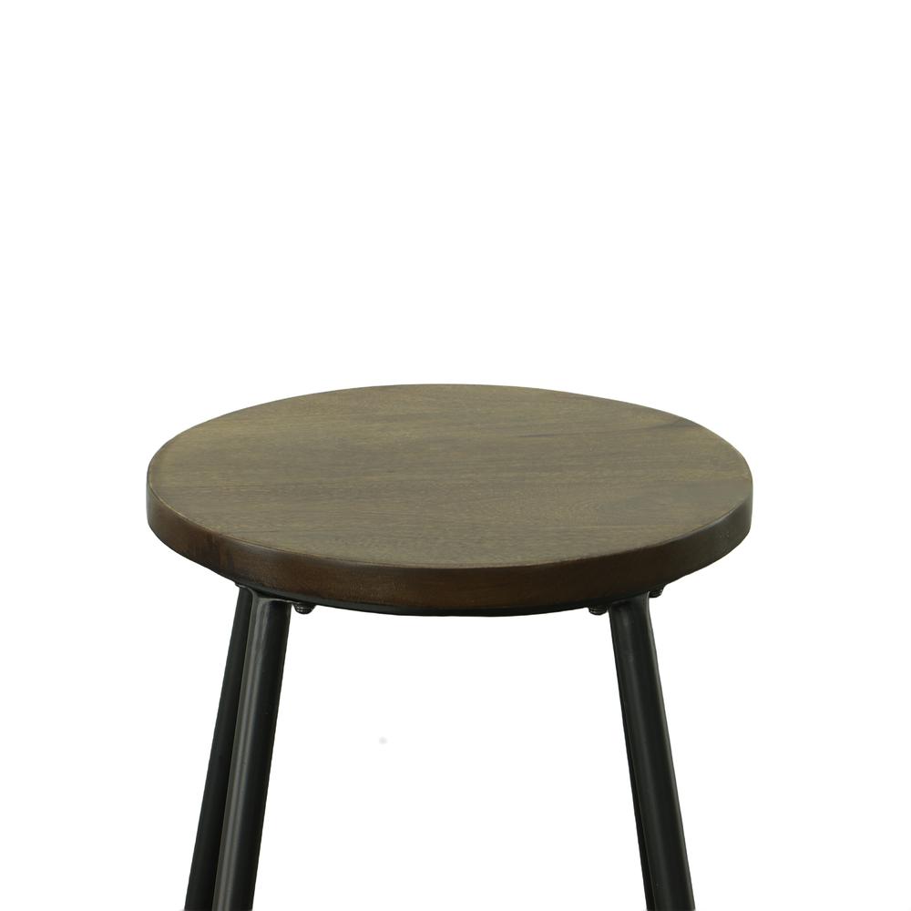 Illona 24" Counter Stool - Set of 2 - Elm Seat - Black Base. Picture 3