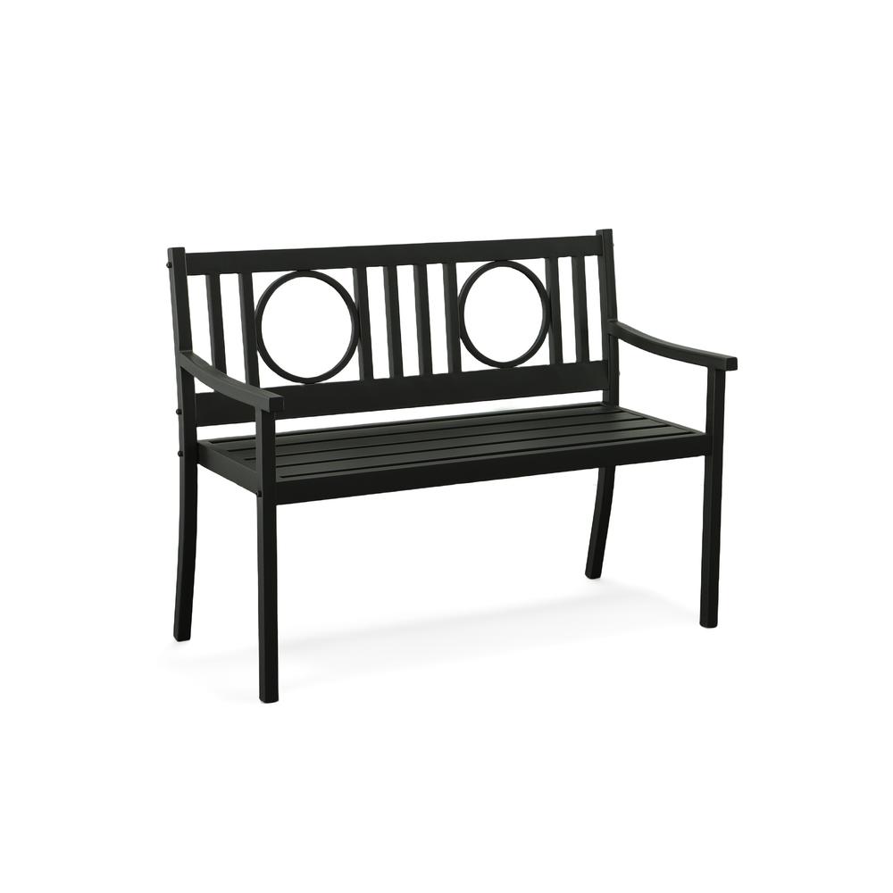 Gramercy Outdoor Bench - Black. Picture 1