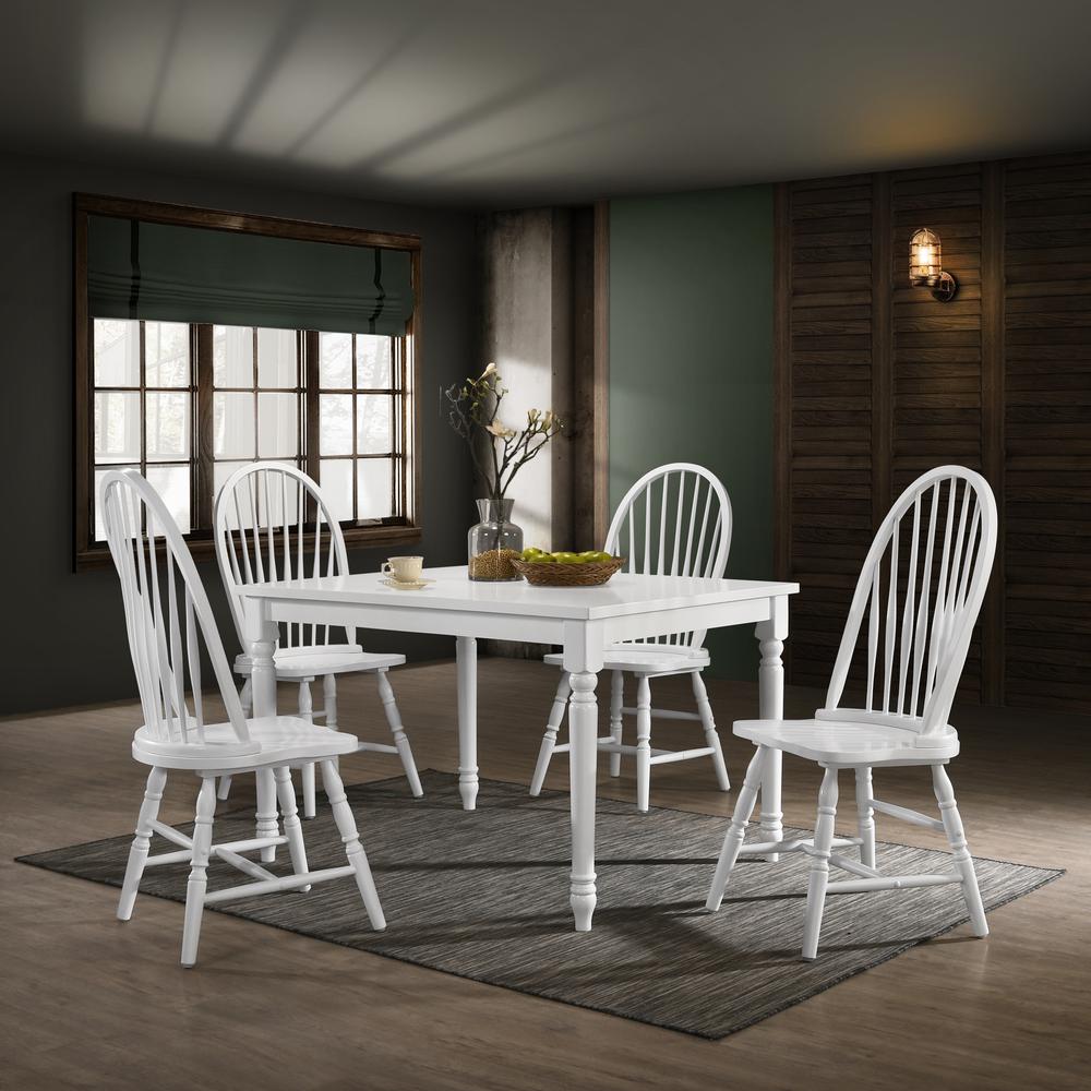Windsor Dining Chair - Pure White. Picture 5