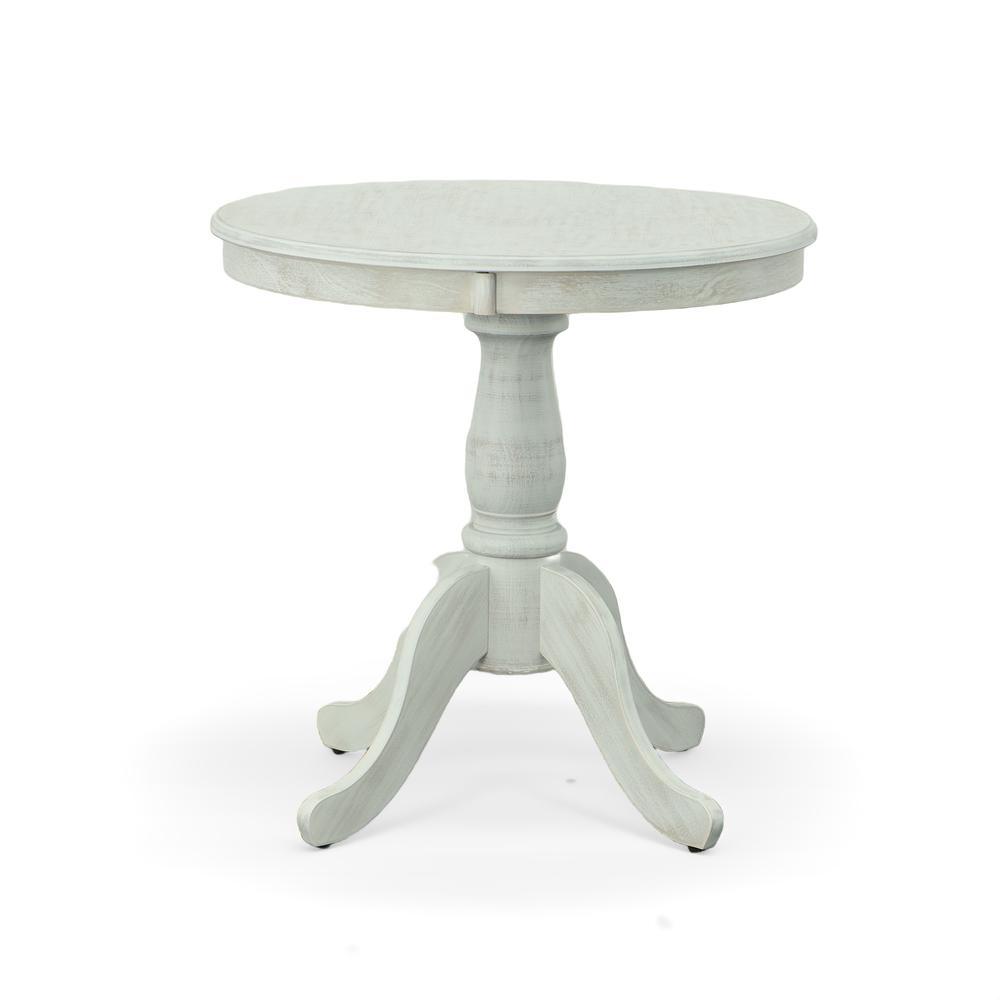 Fairview 30" Round Pedestal Dining Table - Whitewash. Picture 1