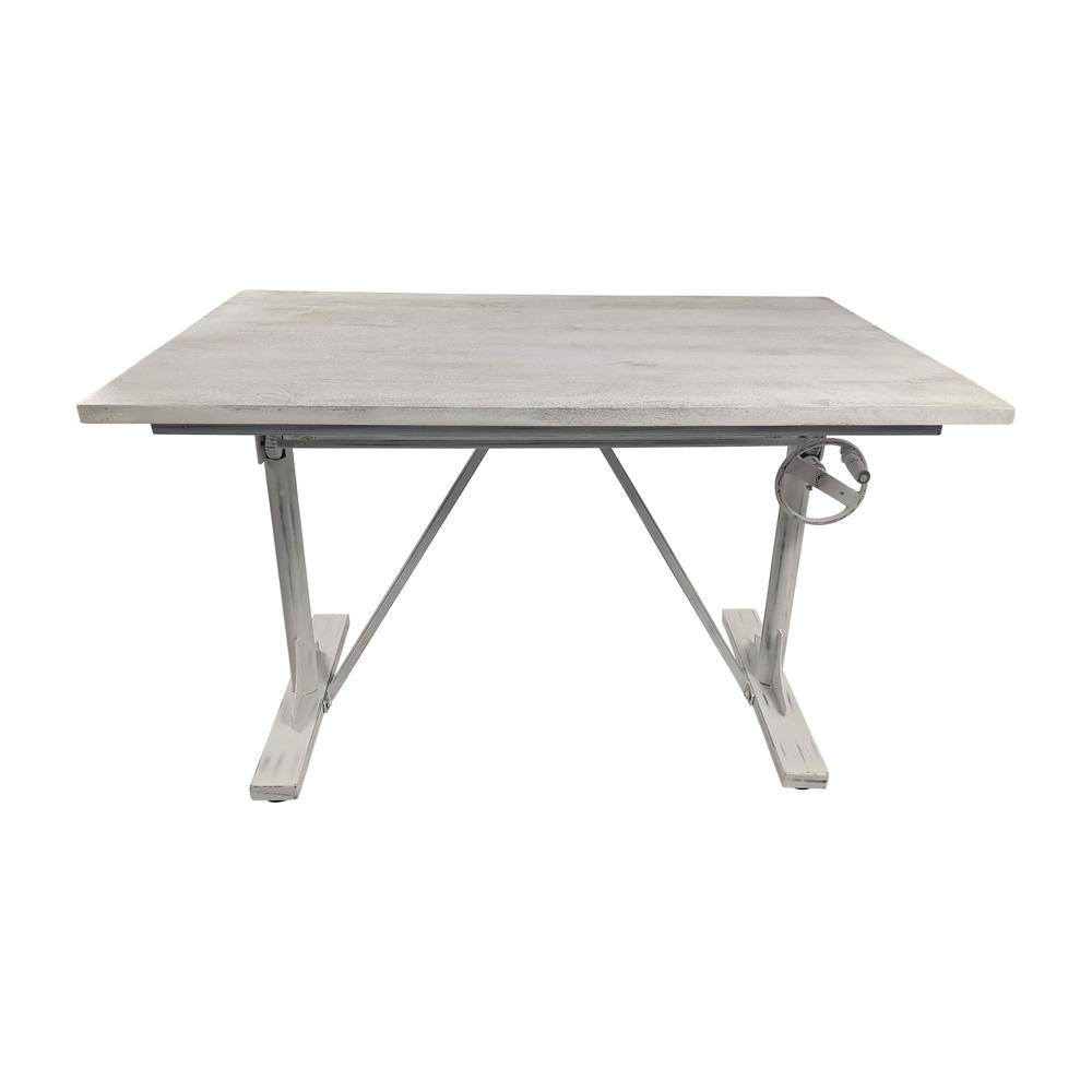 Brio Sit or Standing Adjustable Desk - Whitewash. Picture 1