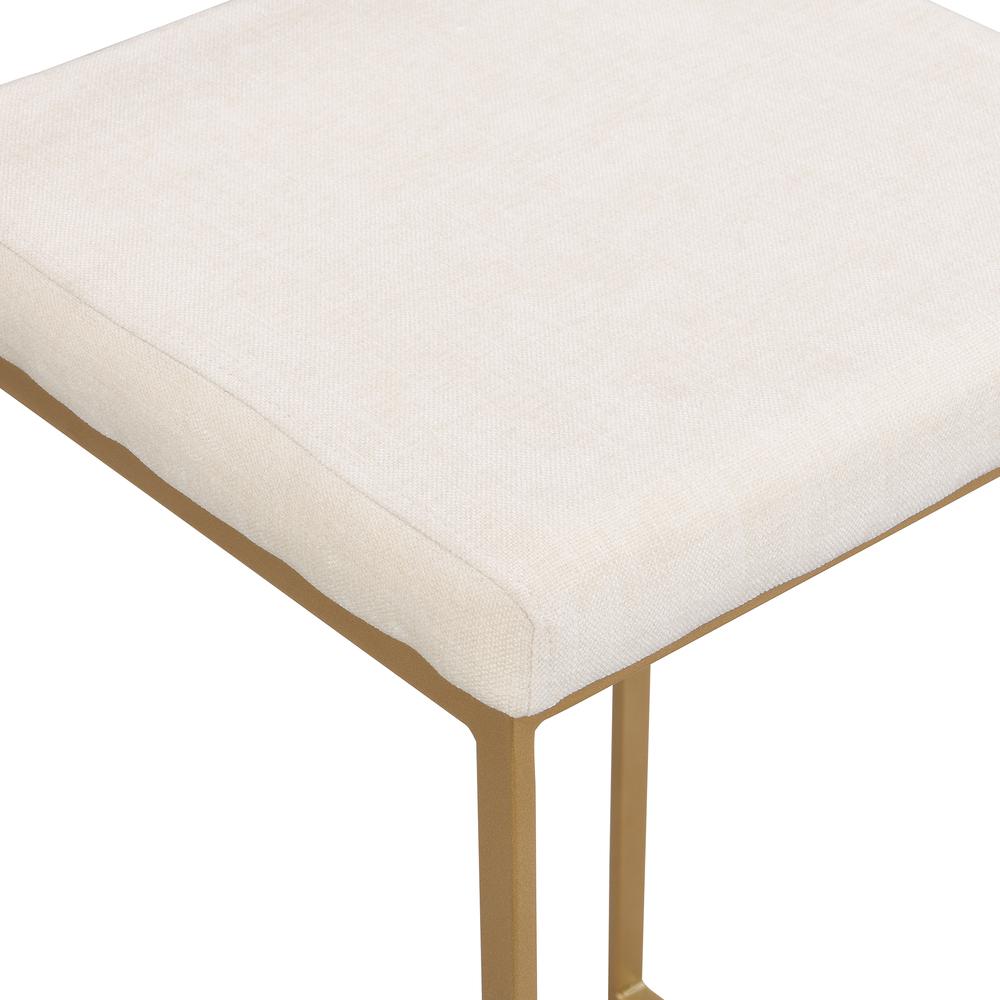 Lucien 25.25" Upholstered Counter Stool - Gold - Cream Upholstery. Picture 6