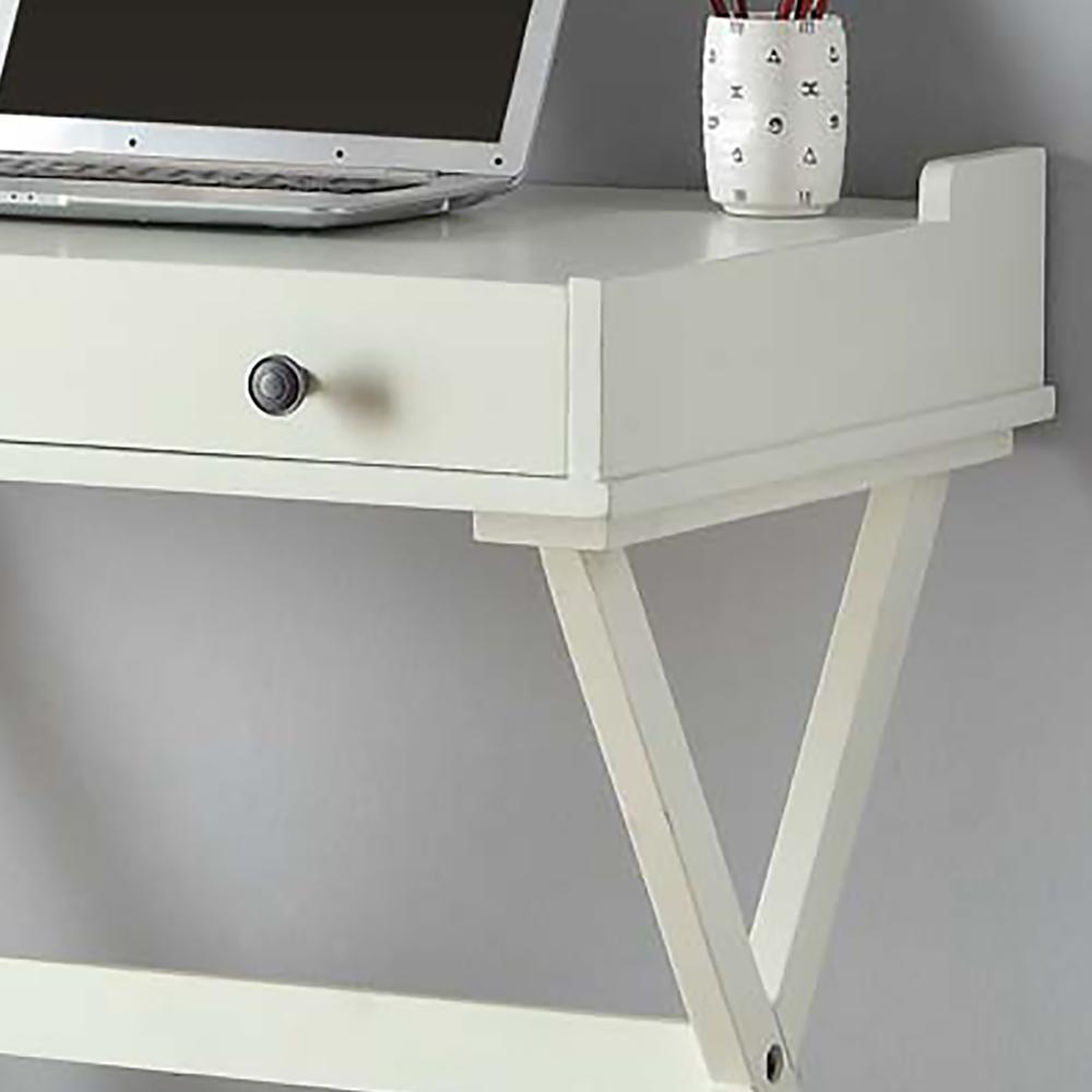 Elise Flip Top Cork Board Desk - Antique White. Picture 7