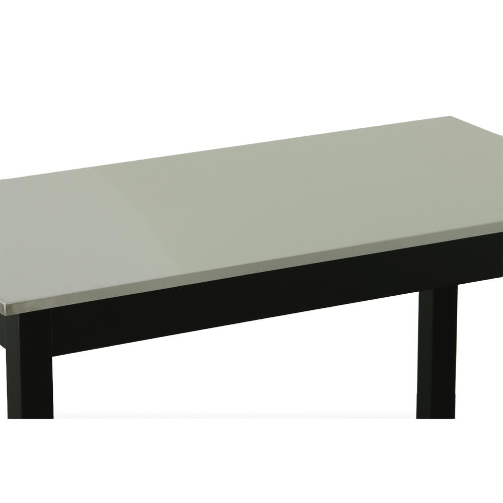 Carter Stainless Steel Top Bar Table - Black. Picture 3