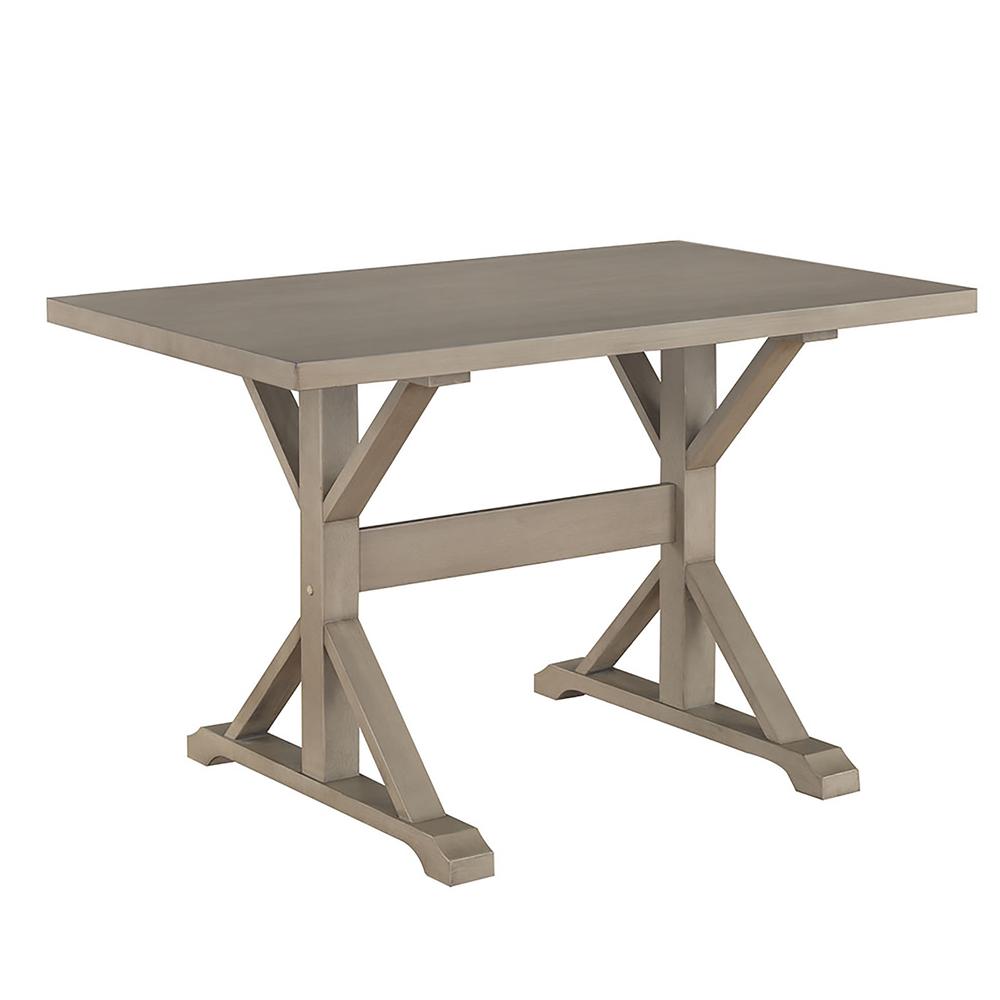 Florence Trestle Table - Weathered Gray. Picture 1