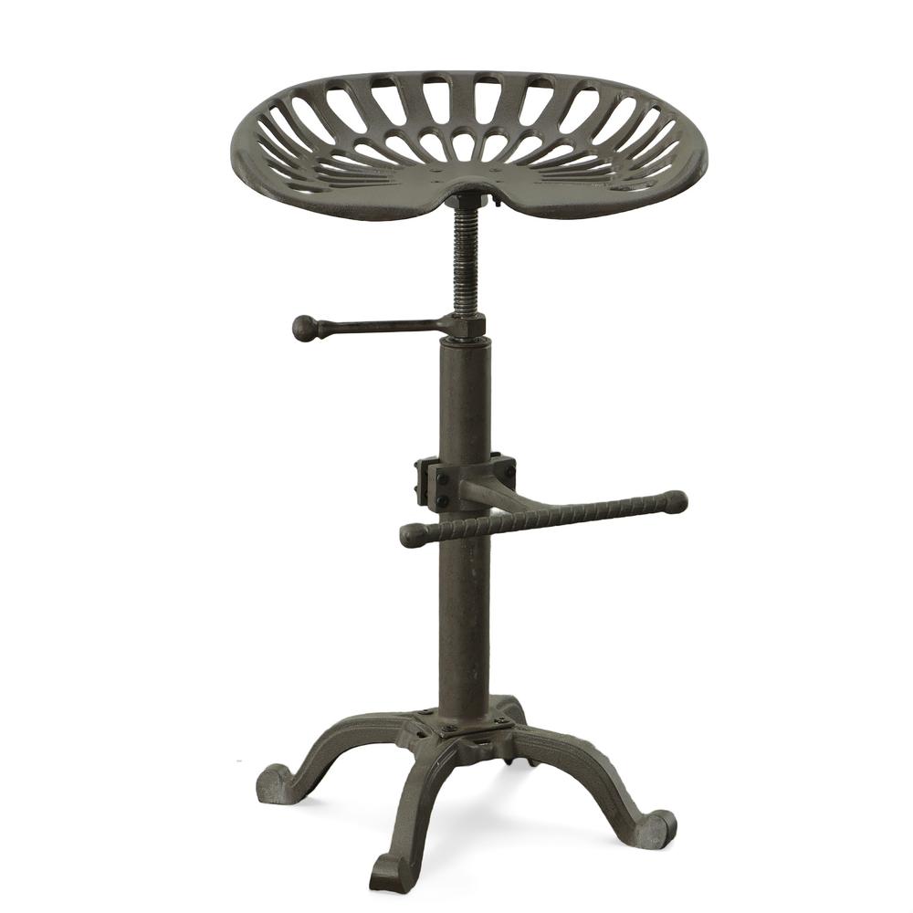 Adjustable Tractor Seat Barstool - Industrial. Picture 1
