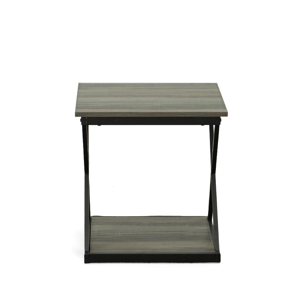 Stella Side Table - Weathered Gray/Black. Picture 2
