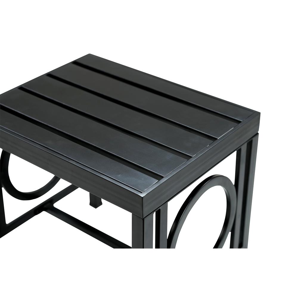 Grammercy Outdoor Side Table - Black. Picture 5