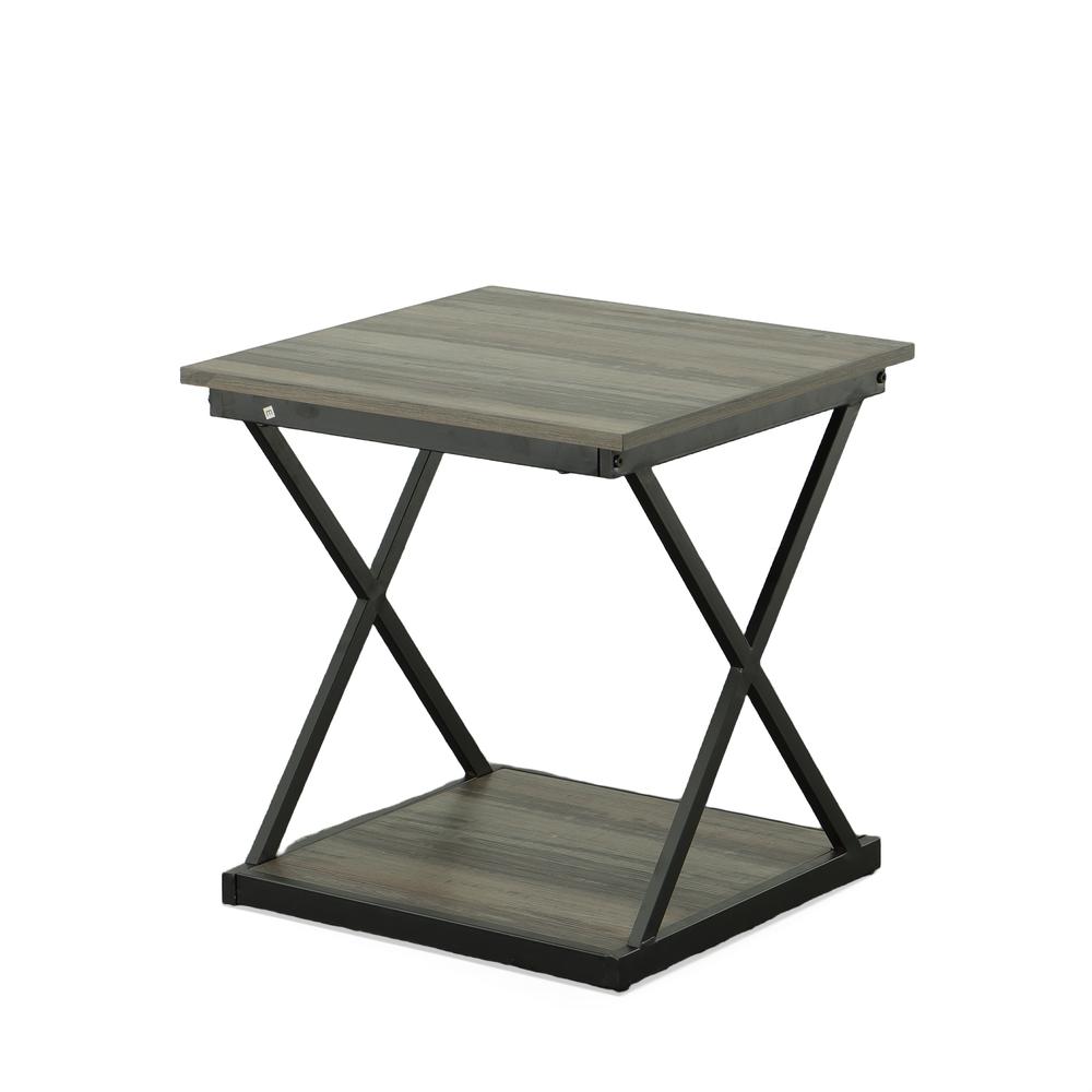 Stella Side Table - Weathered Gray/Black. Picture 1