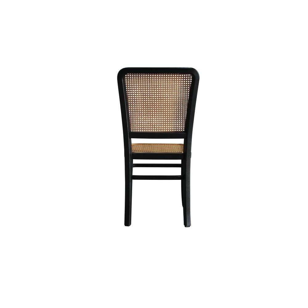 Grove Dining Chair - Set of 2 - Black - Natural. Picture 5