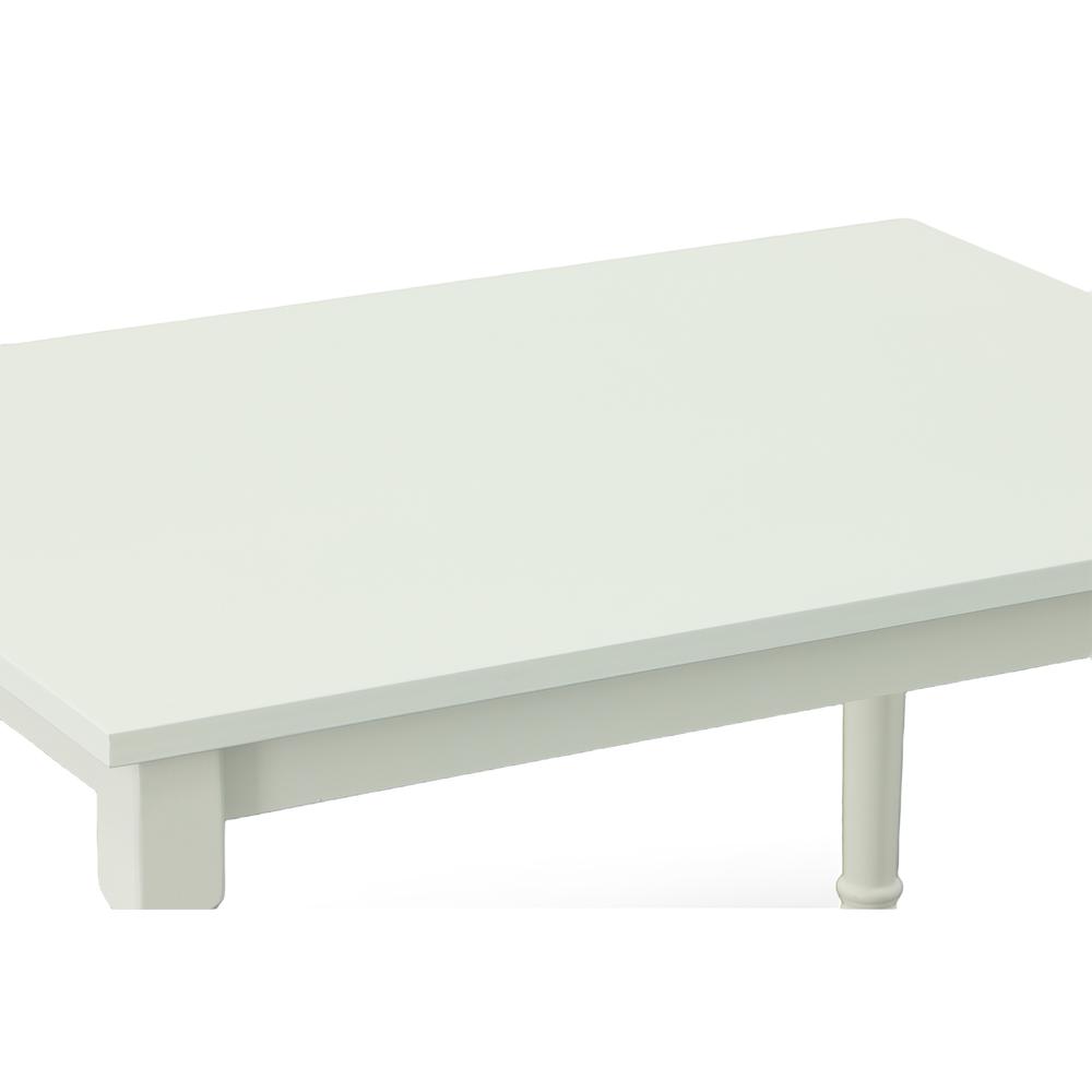 Draven Farmhouse Dining Table - Pure White. Picture 3