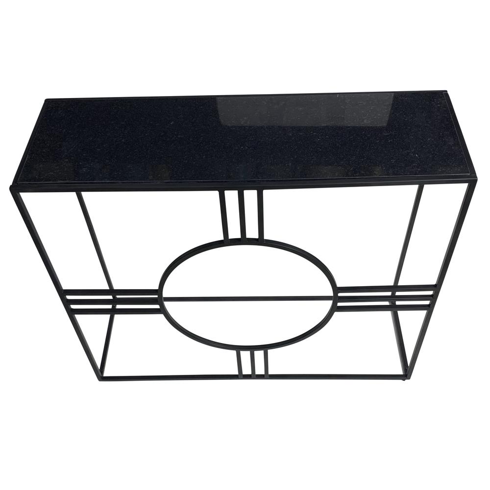 Marshall Console Table - Black Marble - Black. Picture 5