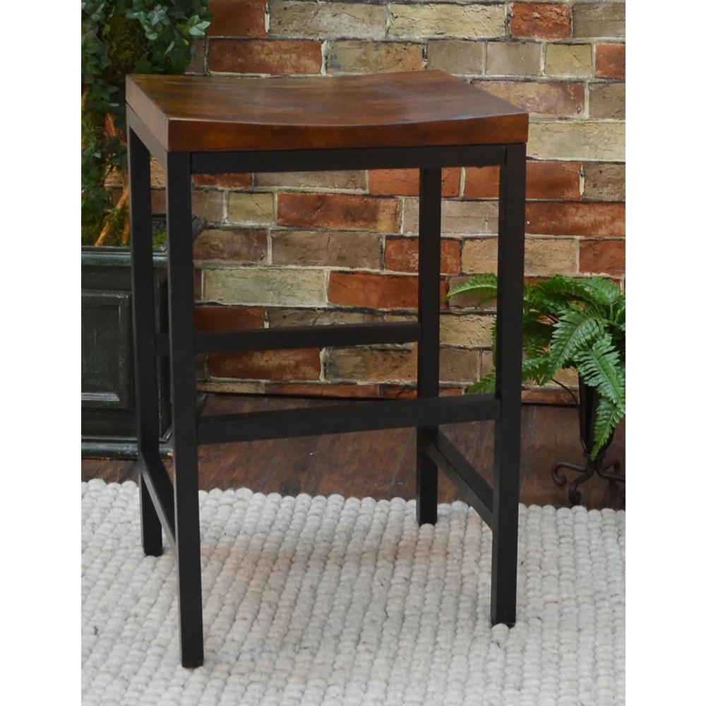 Aileen 24" Counter Stool - Chestnut/Black. Picture 5