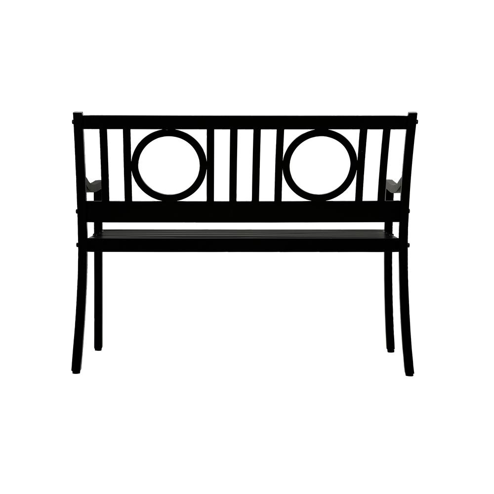 Gramercy Outdoor Bench - Black. Picture 4