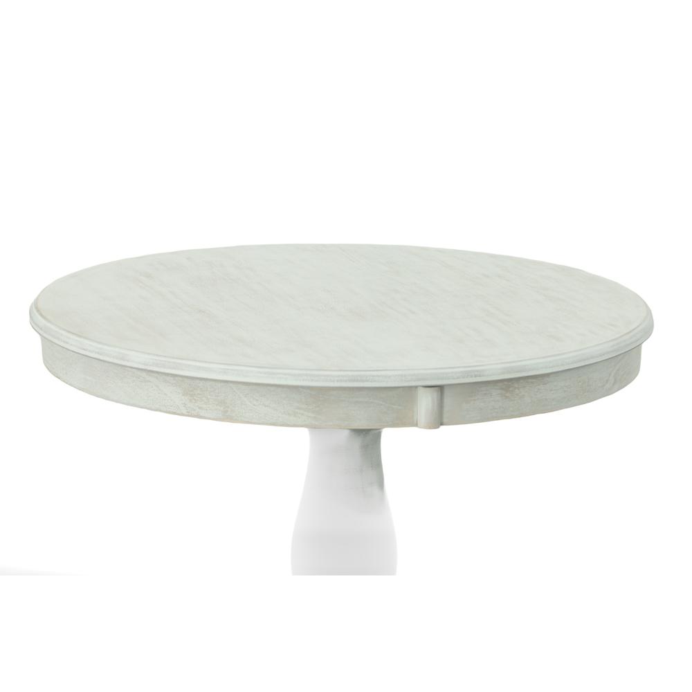 Fairview 30" Round Pedestal Dining Table - Whitewash. Picture 3