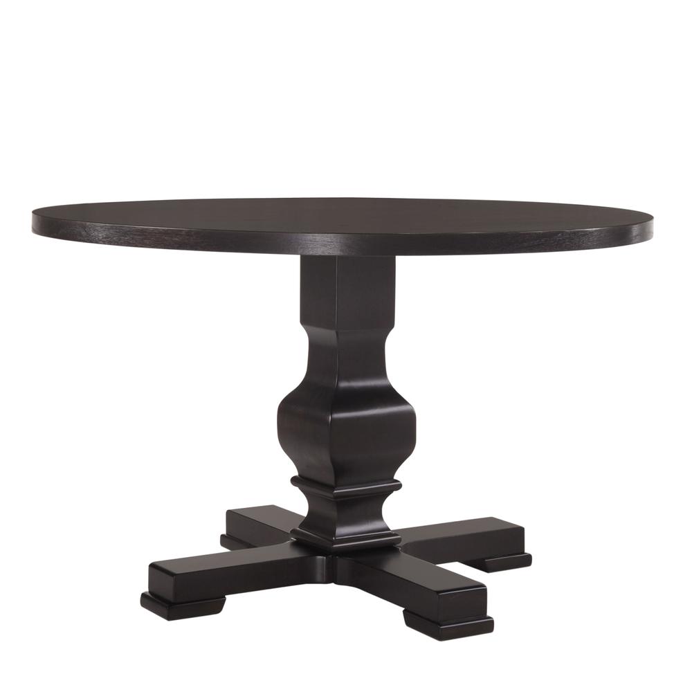 Carson 47" Round Pedestal Table - Espresso. Picture 3
