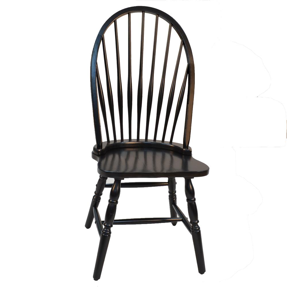 Windsor Dining Chair - Antique Black. Picture 2