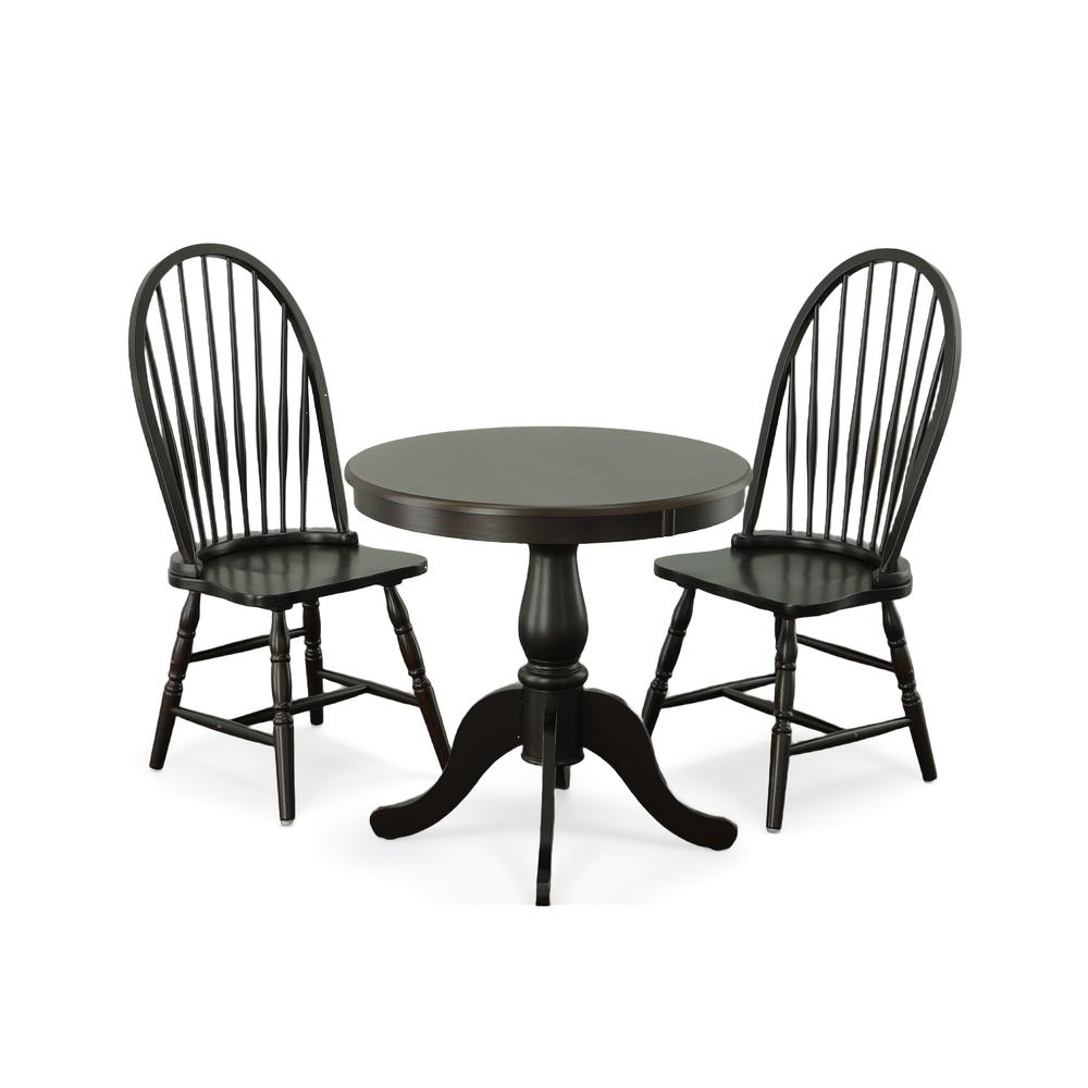 Fairview 30" Round Pedestal Dining Table - Espresso. Picture 5