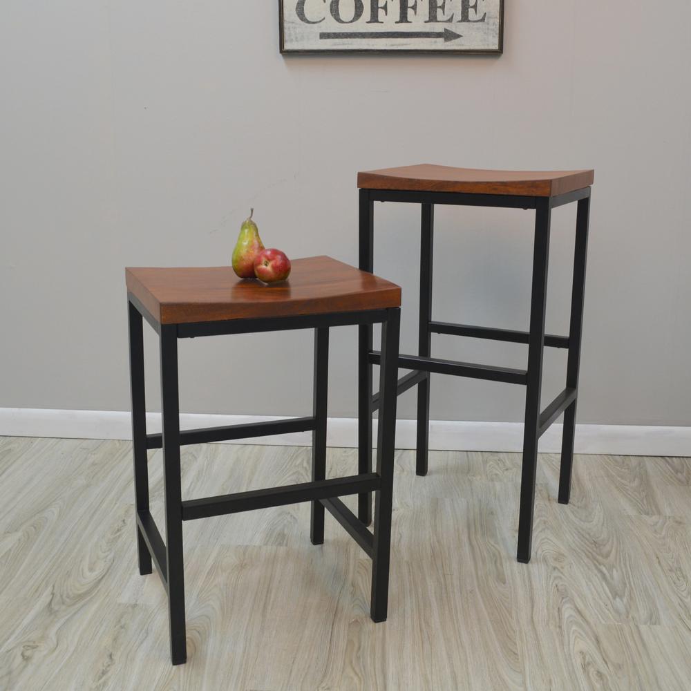 Aileen 24" Counter Stool - Chestnut/Black. Picture 6
