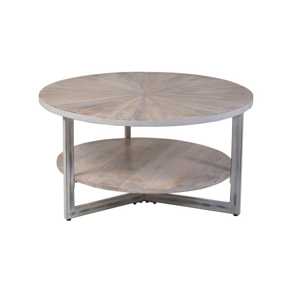 Chelsea Round Coffee Table - Whitewash. Picture 1