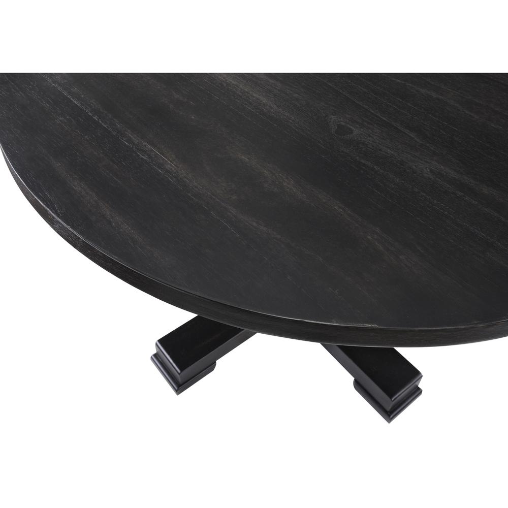 Carson 47" Round Pedestal Table - Black. Picture 4
