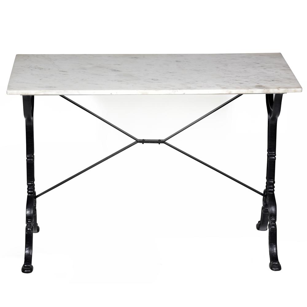 Vera Marble Top Bar Table - White/Black. Picture 2