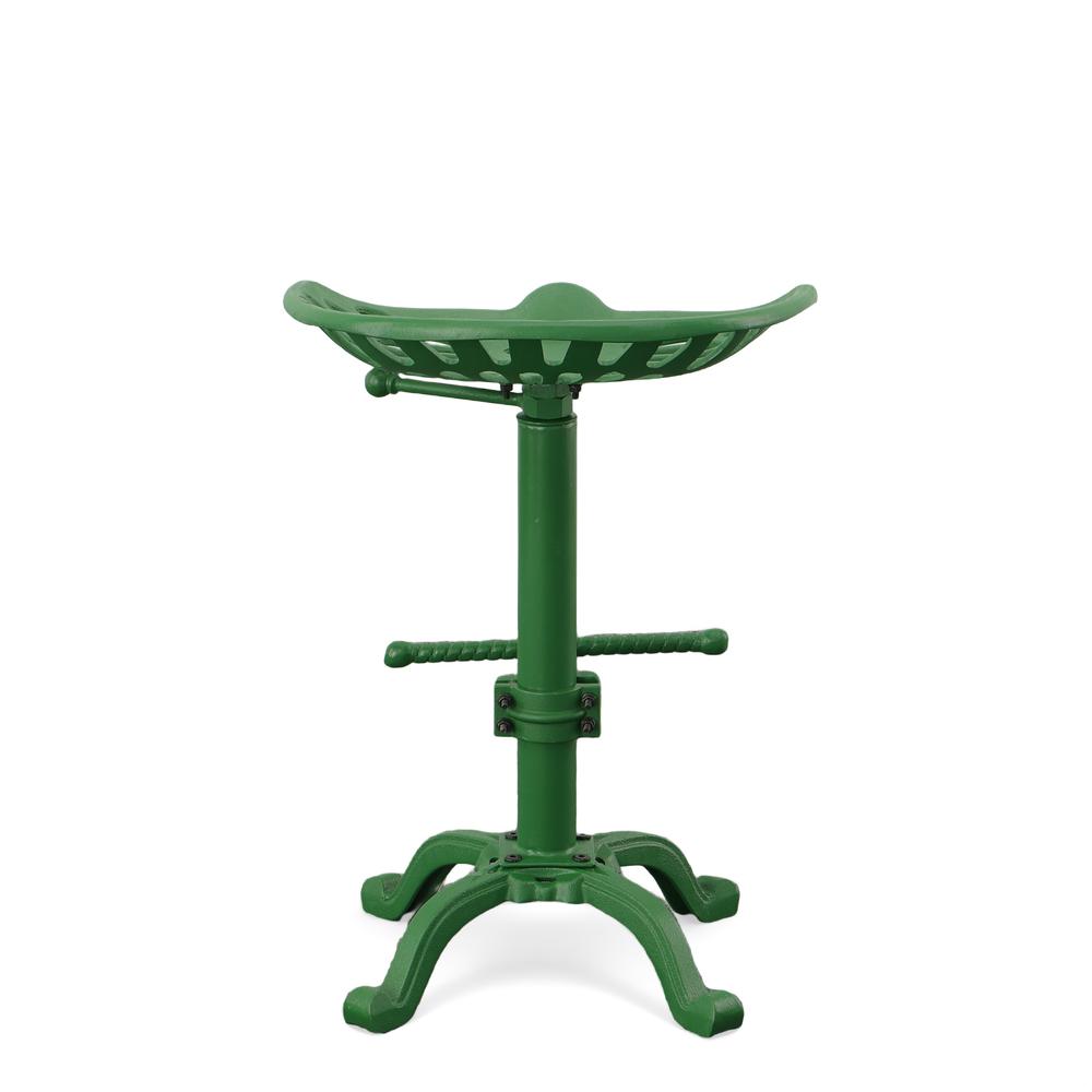 Adjustable Tractor Seat Barstool - Tractor Green. Picture 3