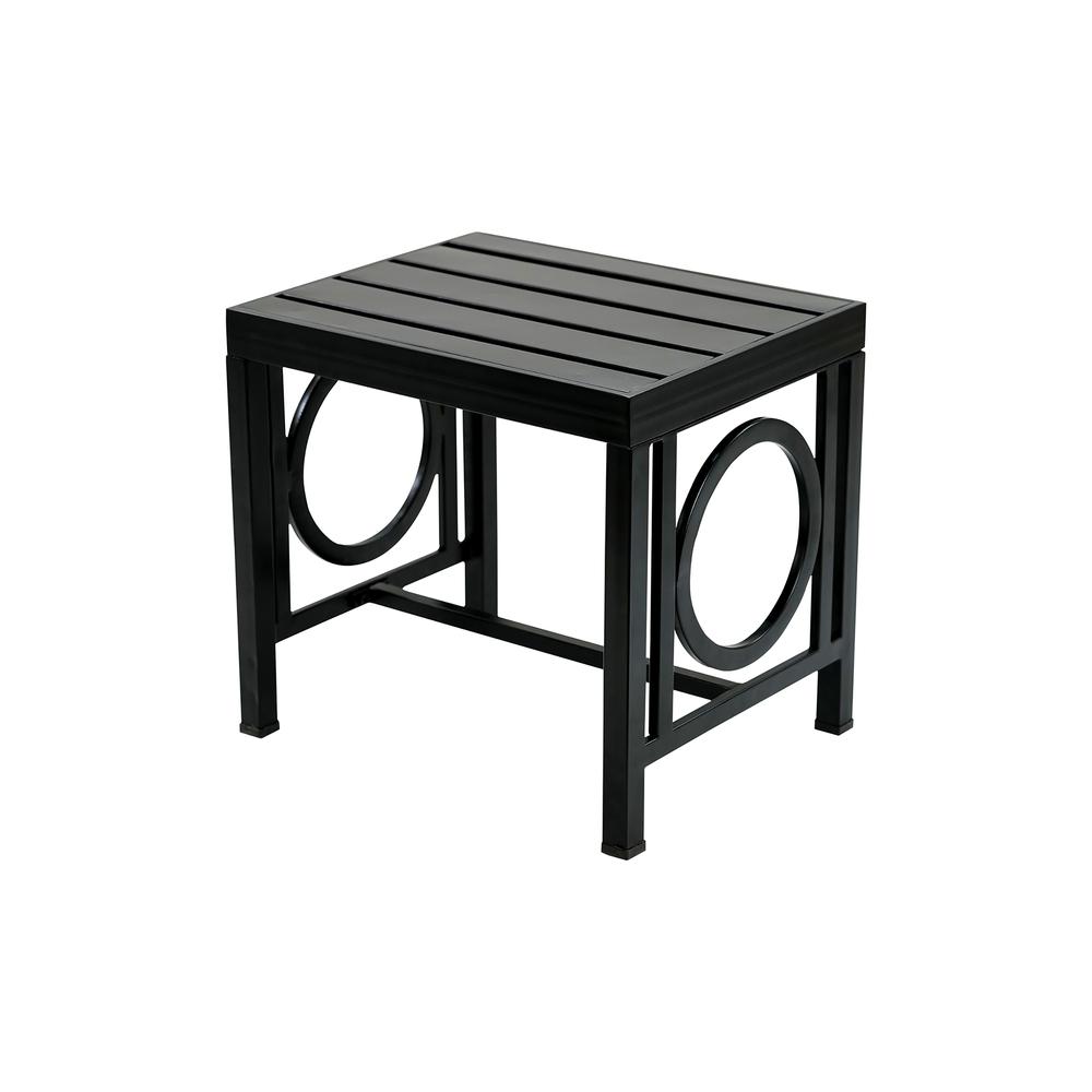 Grammercy Outdoor Side Table - Black. Picture 1
