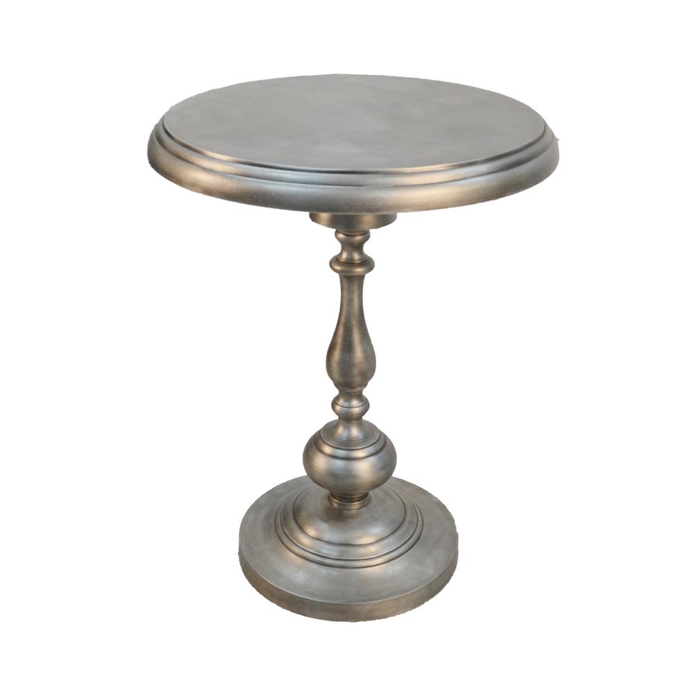 Pearson Metal Accent Table - Antique Nickel. Picture 1