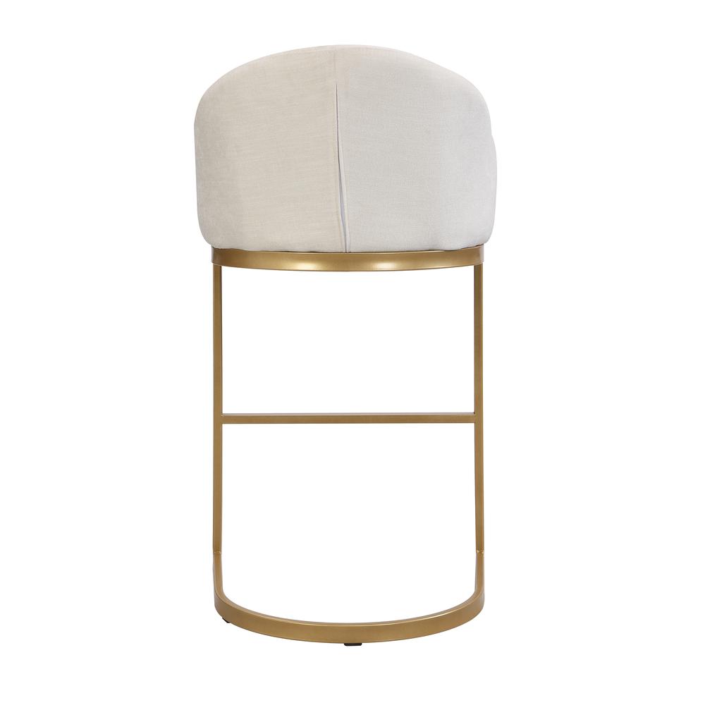 Torano 26" Upholstered Counter Stool - Gold - Cream Upholstery. Picture 5