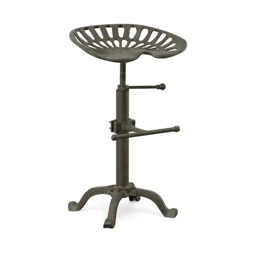 Adjustable Tractor Seat Barstool - Industrial. Picture 2