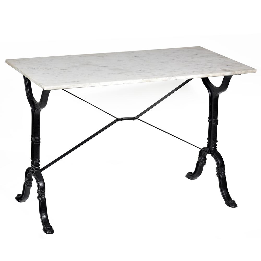Vera Marble Top Bar Table - White/Black. Picture 1