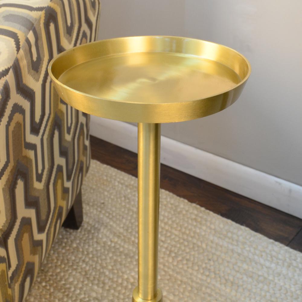 Barclay Small Drink Table - Gold. Picture 3