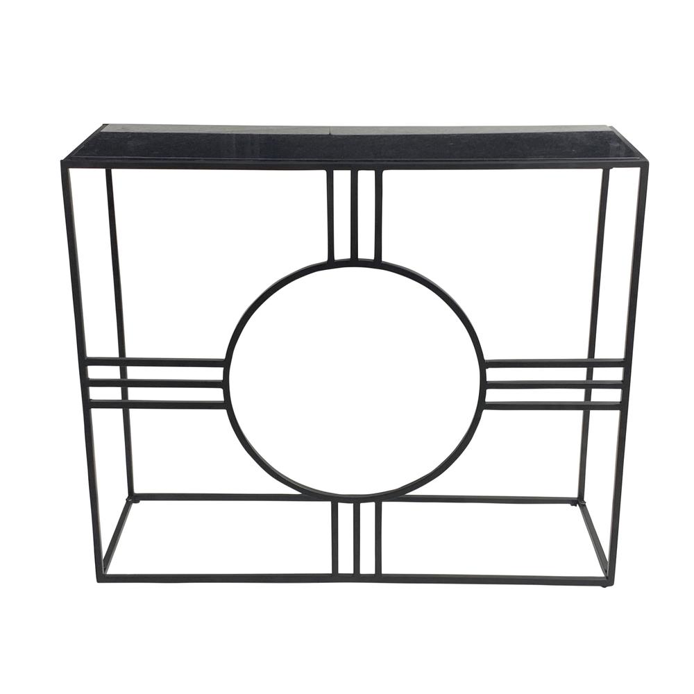 Marshall Console Table - Black Marble - Black. Picture 2