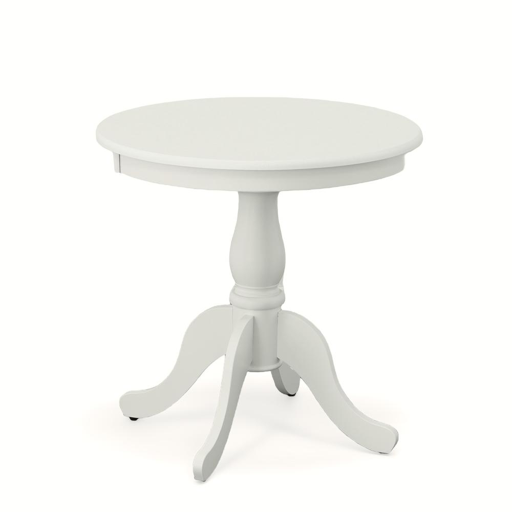 Fairview 30" Round Pedestal Dining Table - White. Picture 1