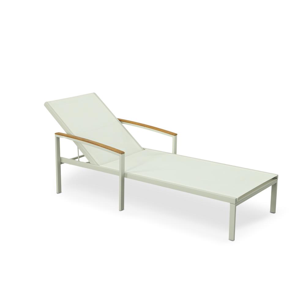 Braylee Reclining Chaise Lounge - Natural/White. Picture 1
