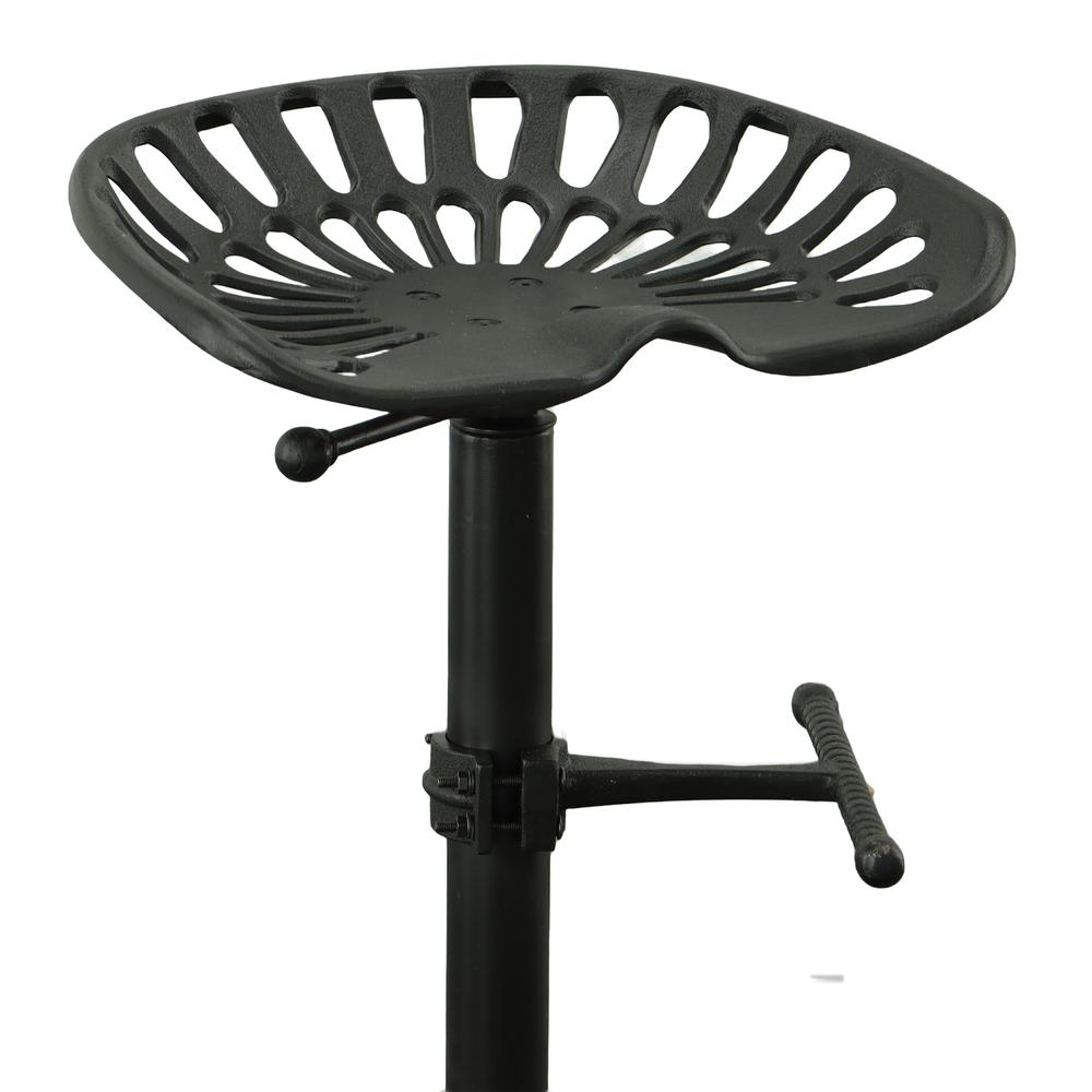 Adjustable Tractor Seat Barstool - Black. Picture 5