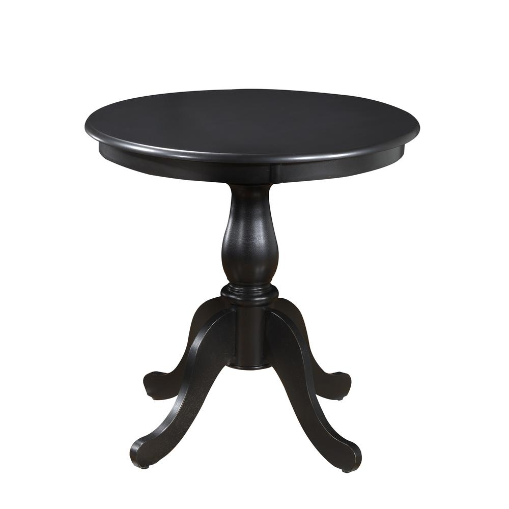 Fairview 30" Round Pedestal Dining Table - Antique Black. Picture 1