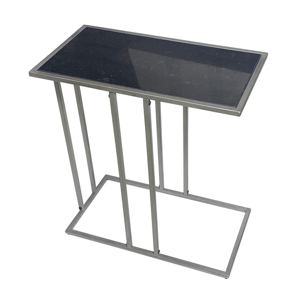Serena End Table - Black Marble - Industrial. Picture 1
