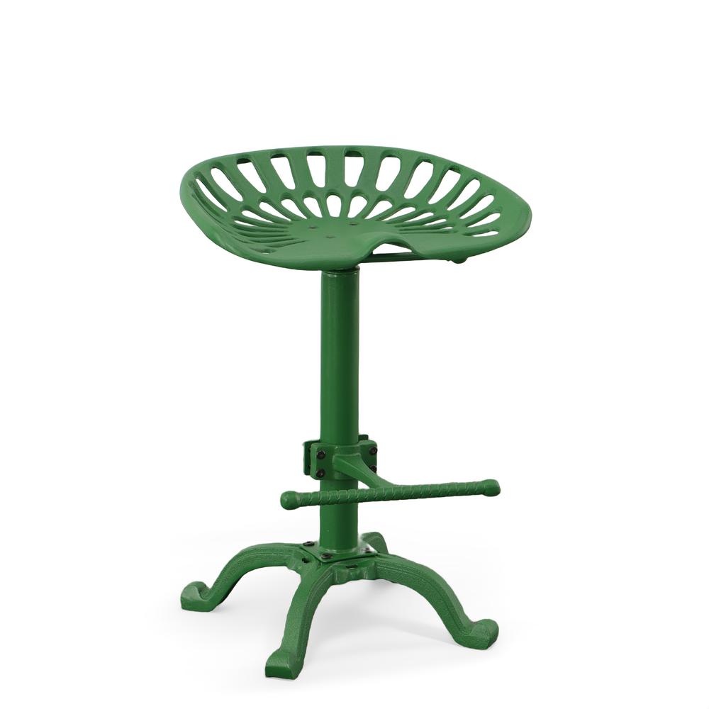 Adjustable Tractor Seat Barstool - Tractor Green. Picture 2