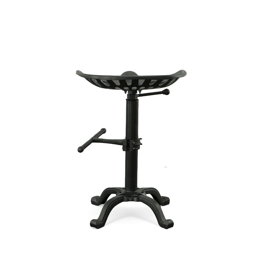 Adjustable Tractor Seat Barstool - Black. Picture 4