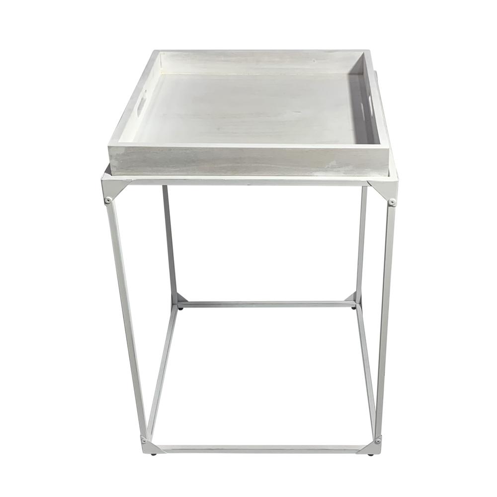 Cooper Tray Table - Whitewash. Picture 6
