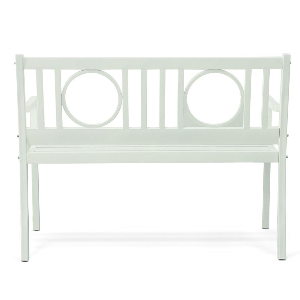 Gramercy Outdoor Bench - White. Picture 2